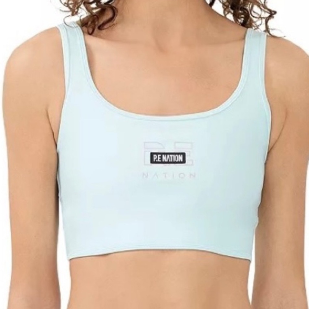 P.E Nation Grand Stand Sports Bra Light Blue M